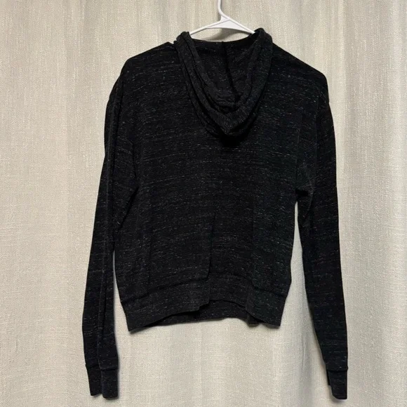 Nike Women's Charcoal Hoodie with White Logo - Picture 3 of 3